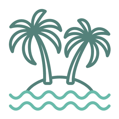 Flippin' Awesome Adventures palm tree logo – Panama City Beach dolphin tours and snorkeling led by marine biologist