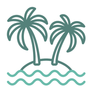 Flippin' Awesome Adventures palm logo – Panama City Beach dolphin tours and snorkeling led by marine biologist
