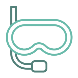 Flippin' Awesome Adventures mask logo – Panama City Beach dolphin tours and snorkeling led by marine biologist"